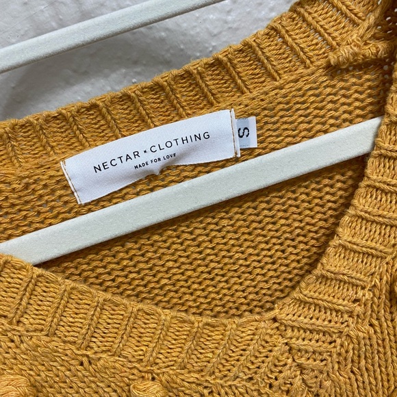 Nectar Cropped Knit Sweater with Bell Sleeves - Picture 5 of 6